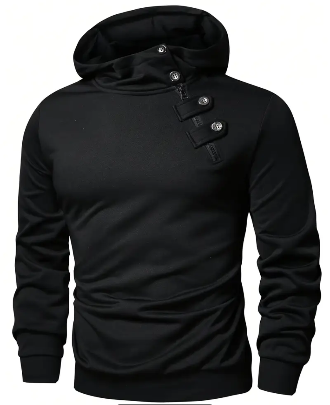 Men button side hoodie