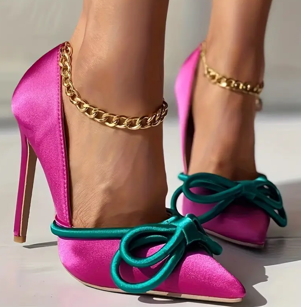 Women's bow tie stilettos
