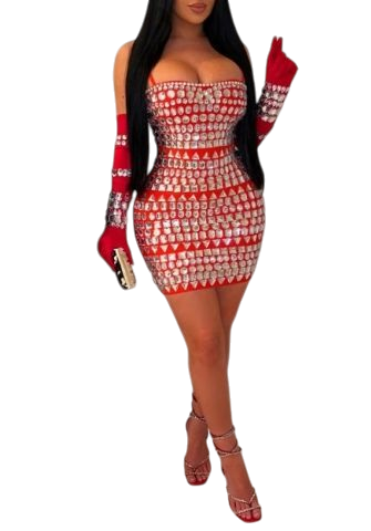 Gem dress and gloves set