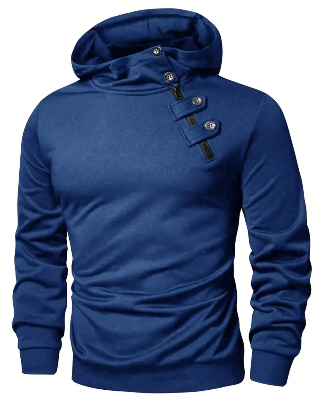 Men button side hoodie