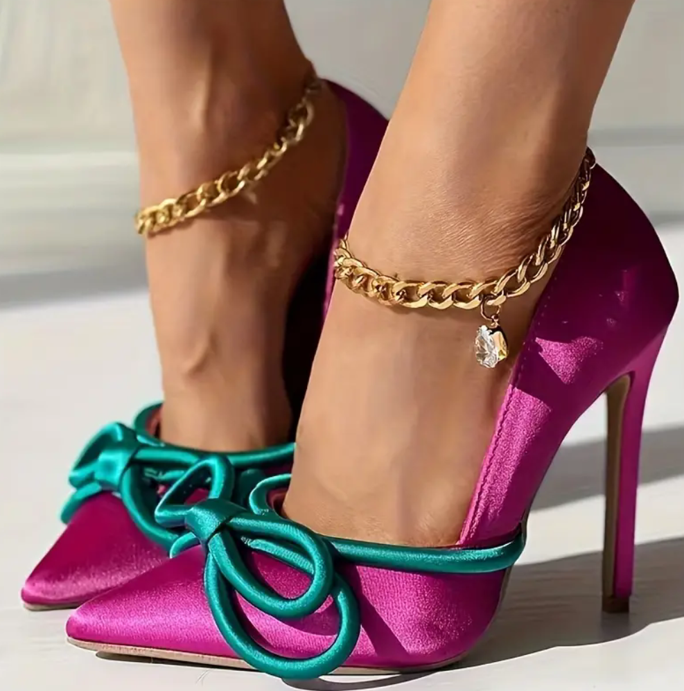 Women's bow tie stilettos