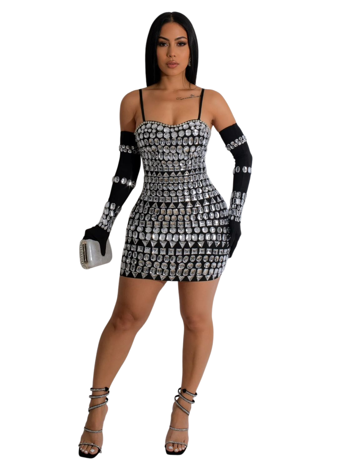 Gem dress and gloves set