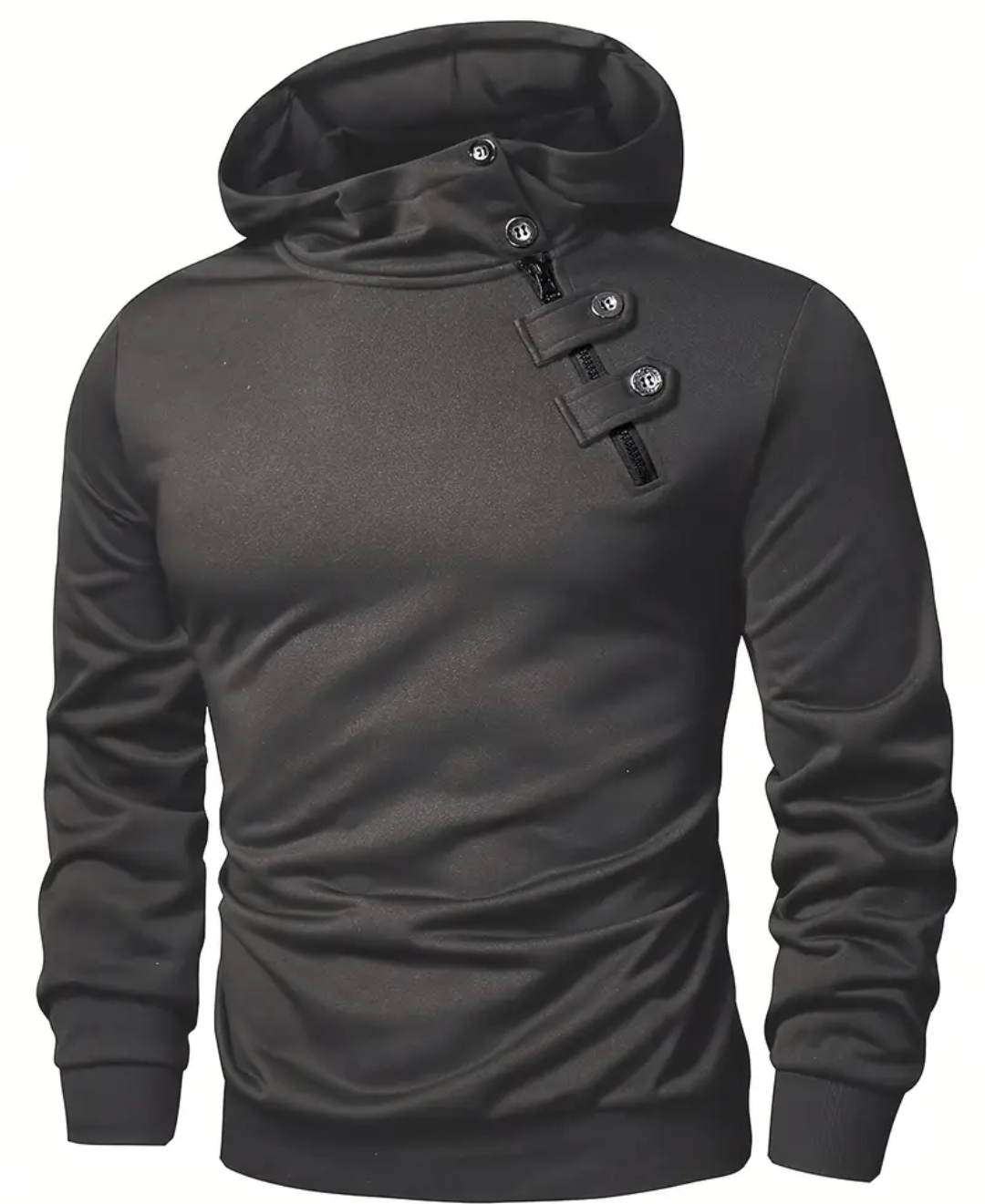 Men button side hoodie