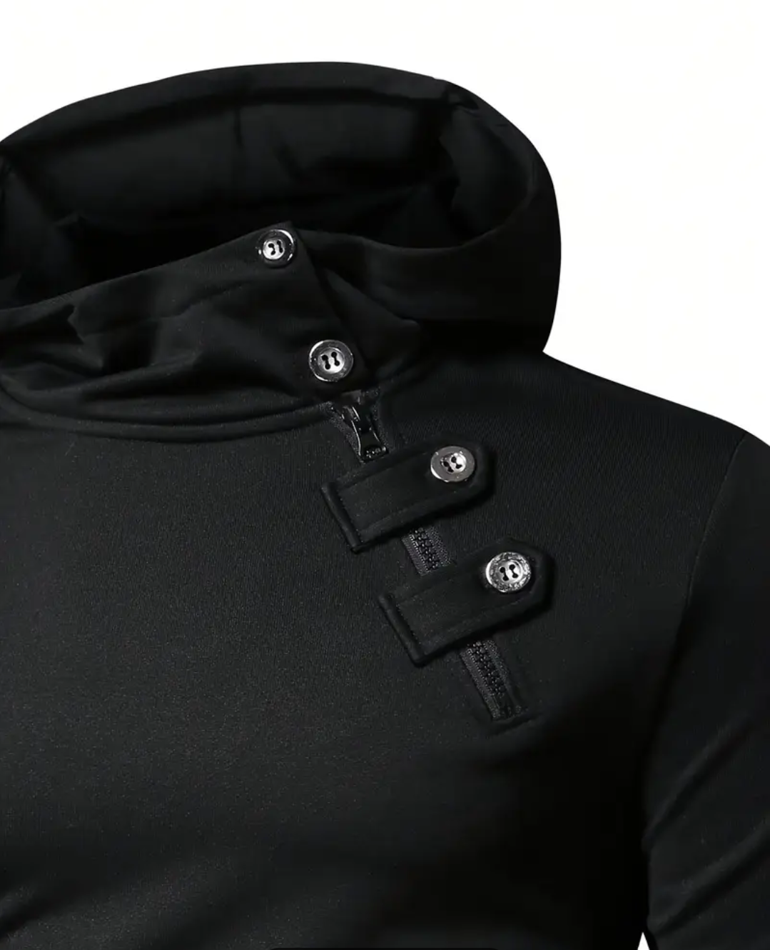 Men button side hoodie