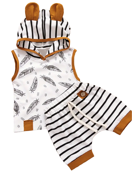 Boy two piece stripe set