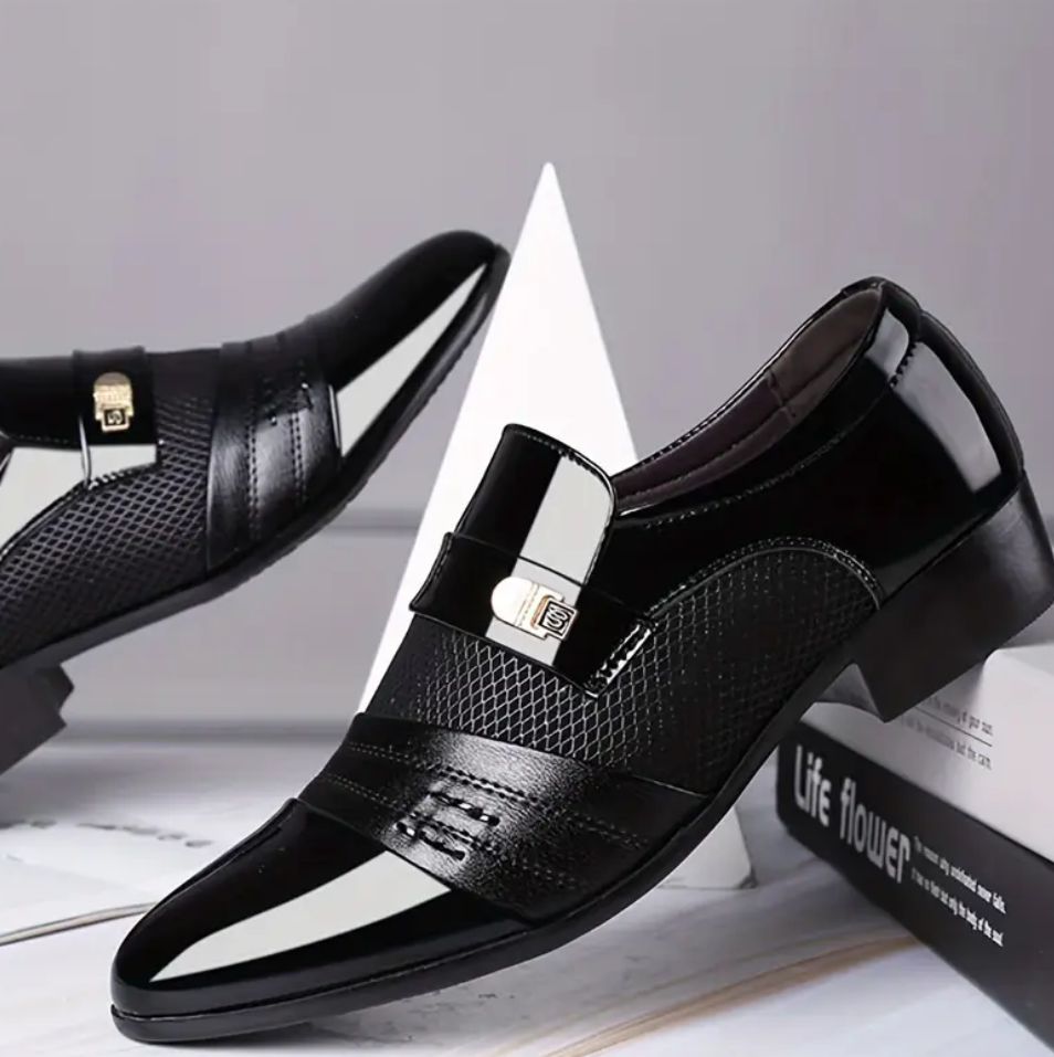 Men's black dress shoes