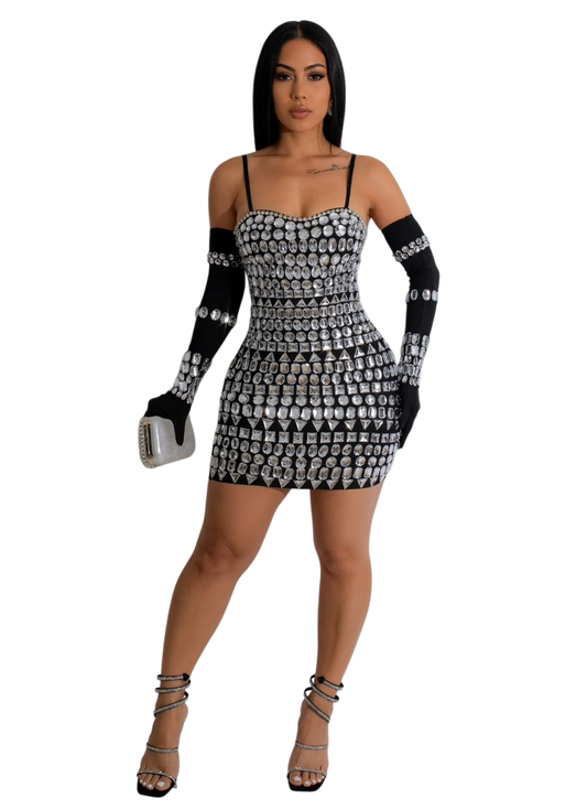 Gem dress and gloves set