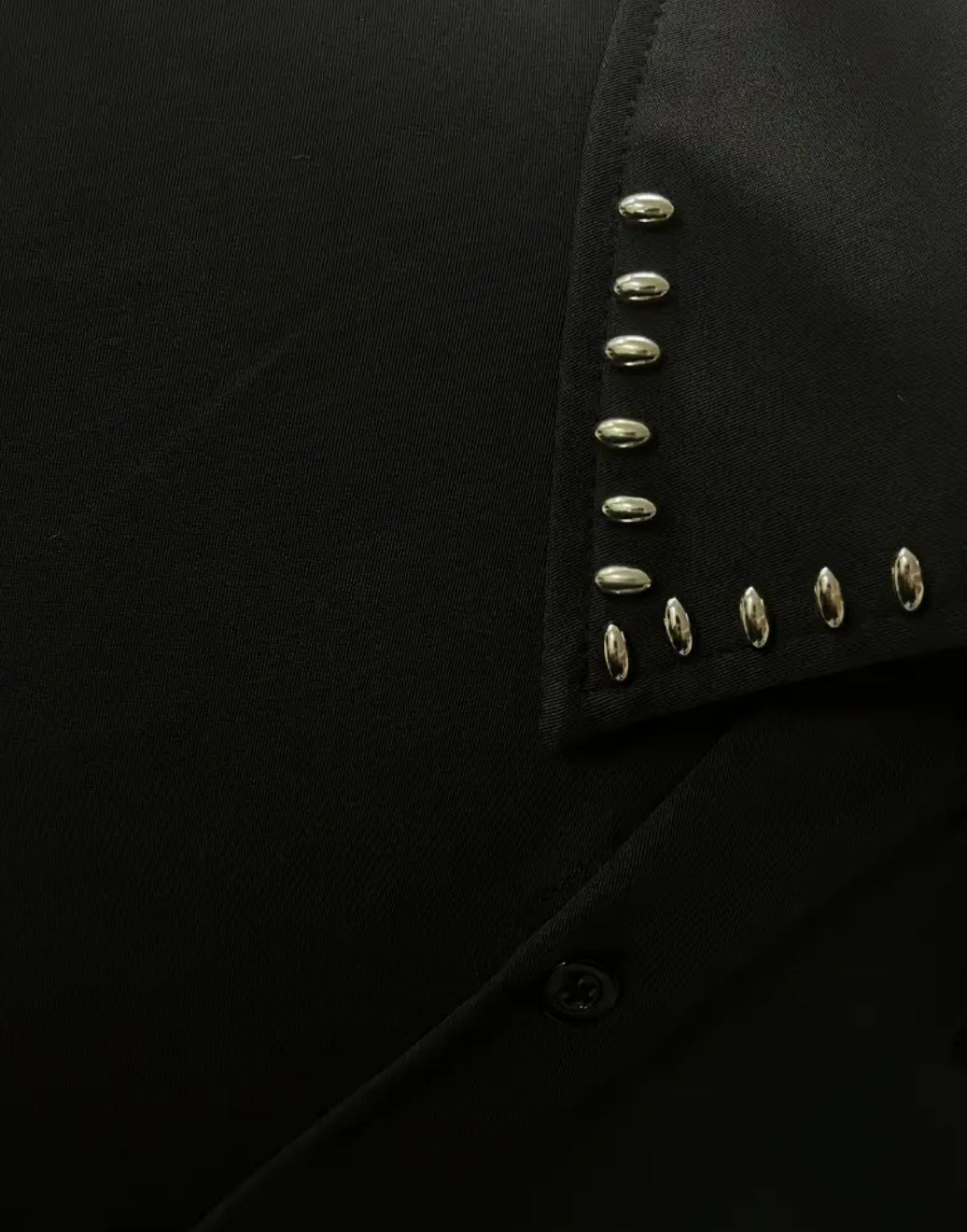 Men's dress shirt with gold trimming