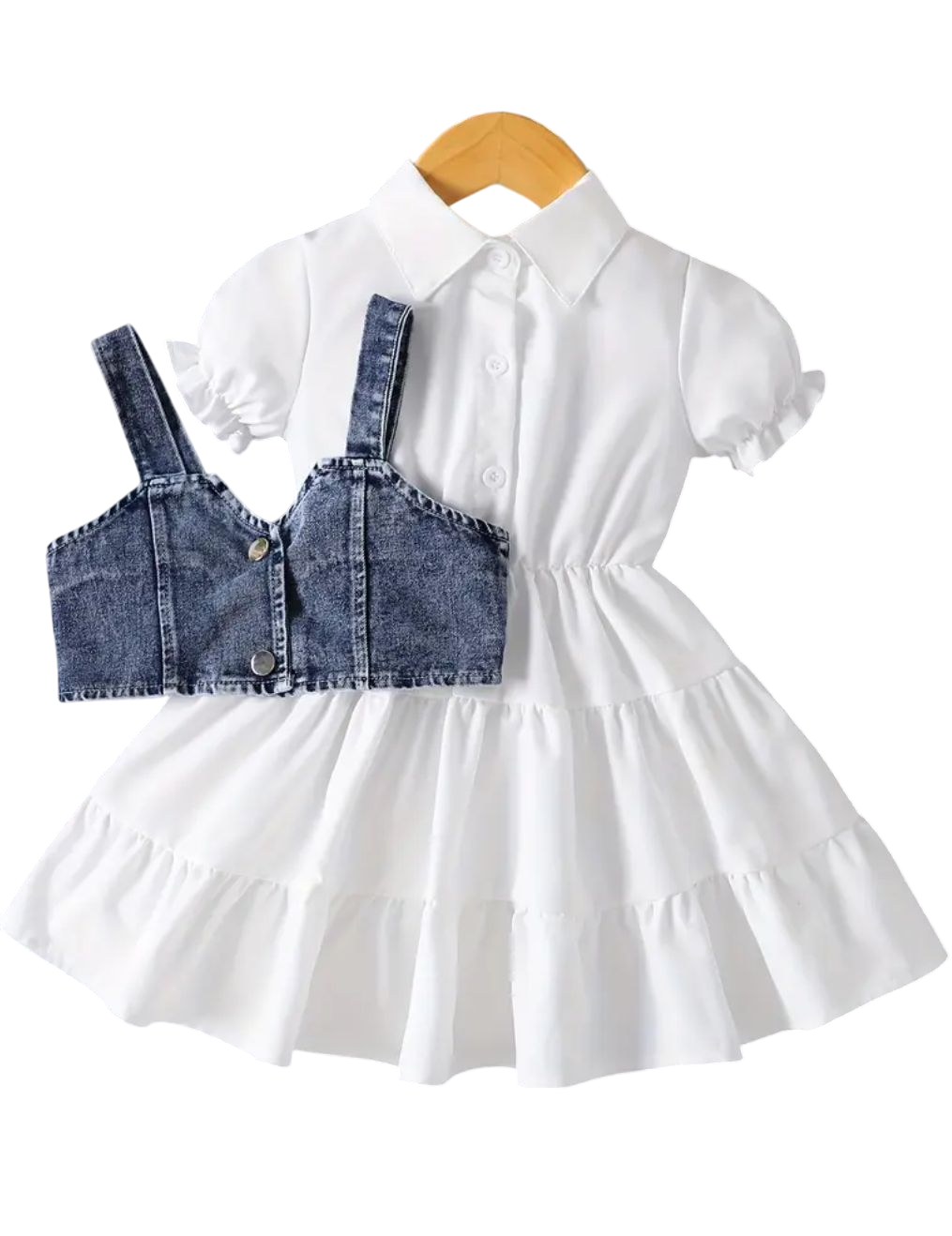 Girl dress and vest set