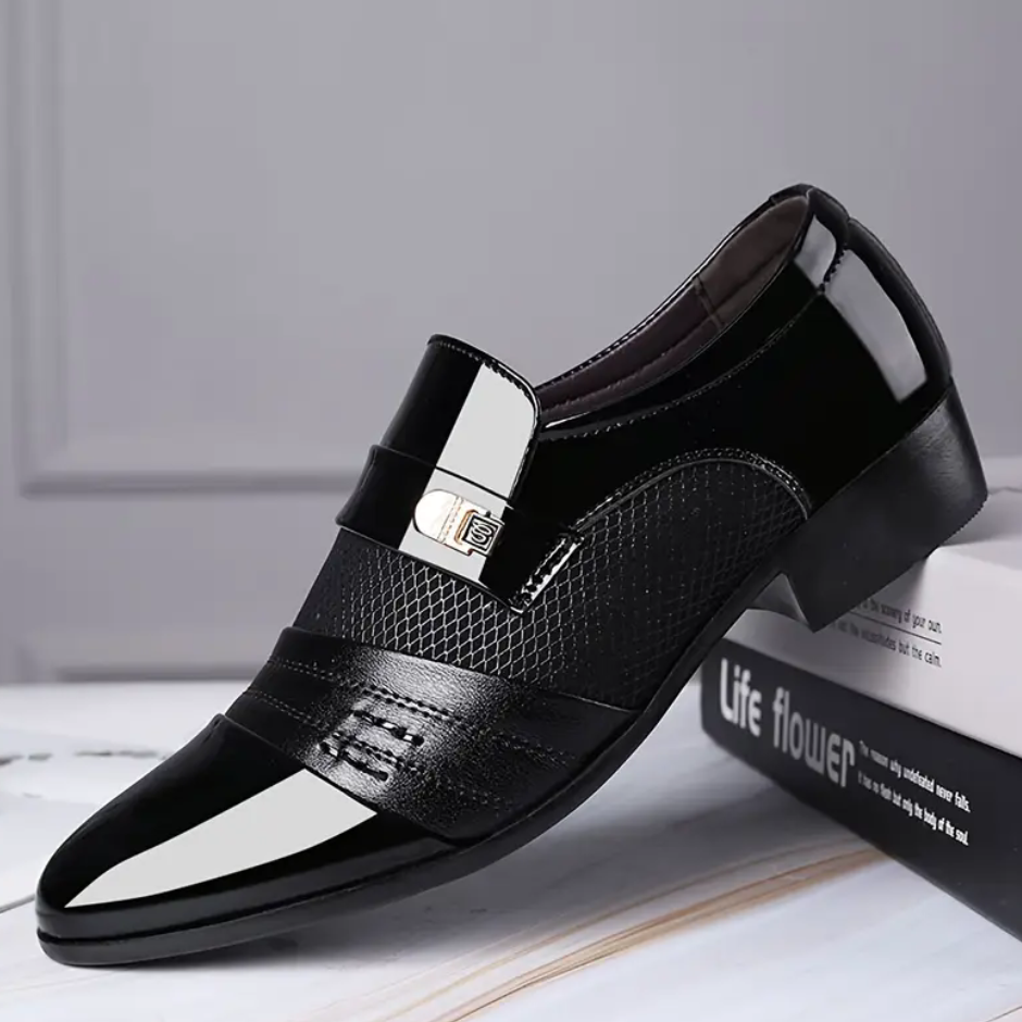 Men's black dress shoes