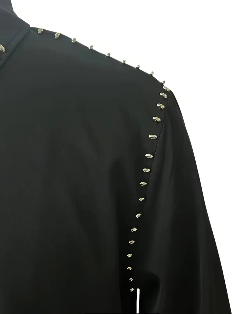 Men's dress shirt with gold trimming