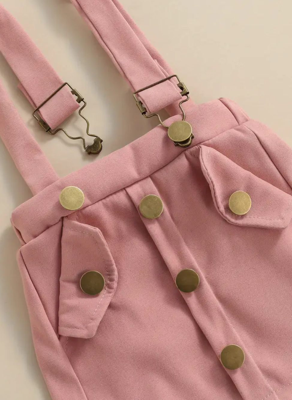 Girls cute suspender skirt three piece set